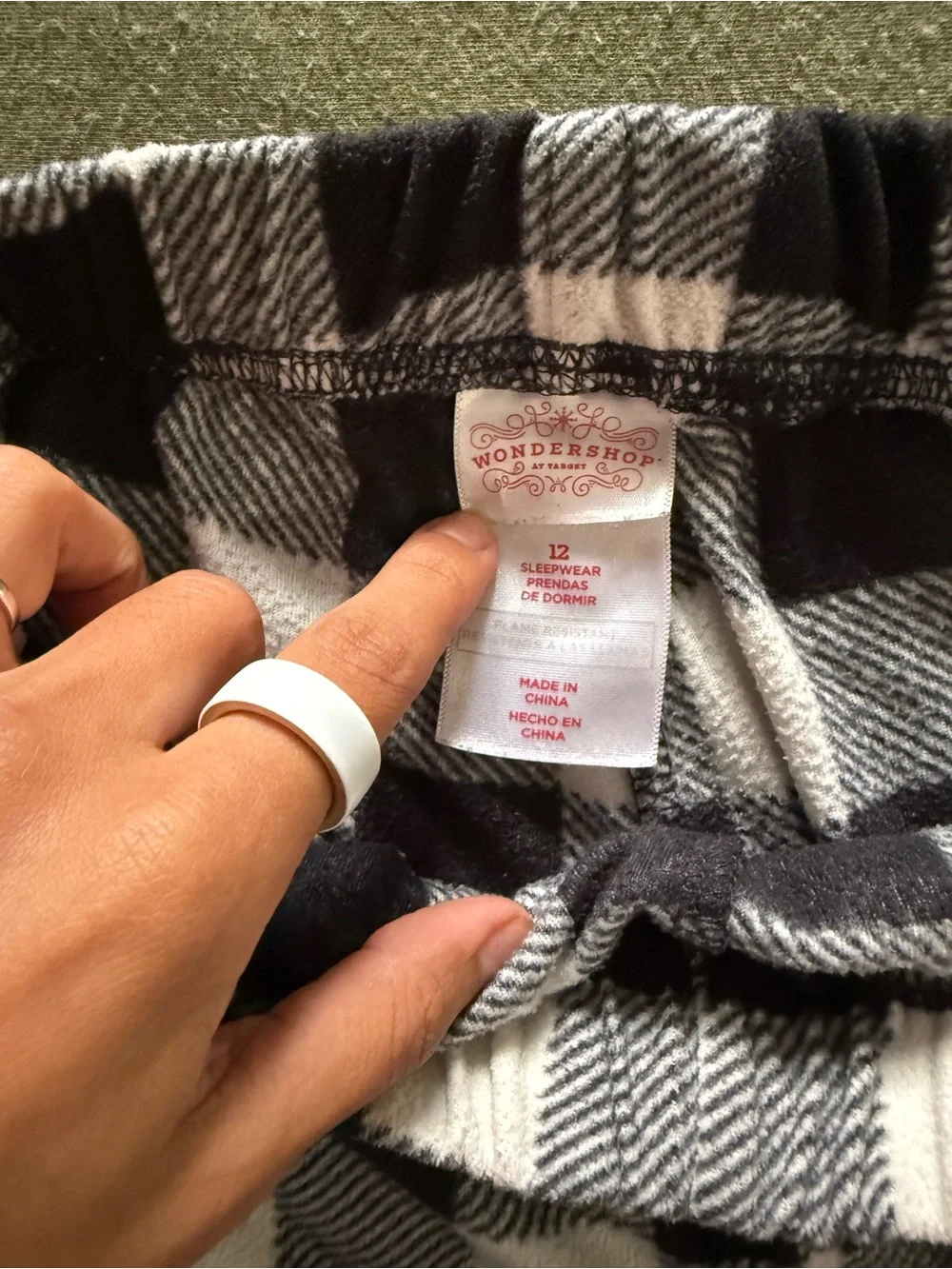 Wondershop Black & White Plaid Lounge Pants